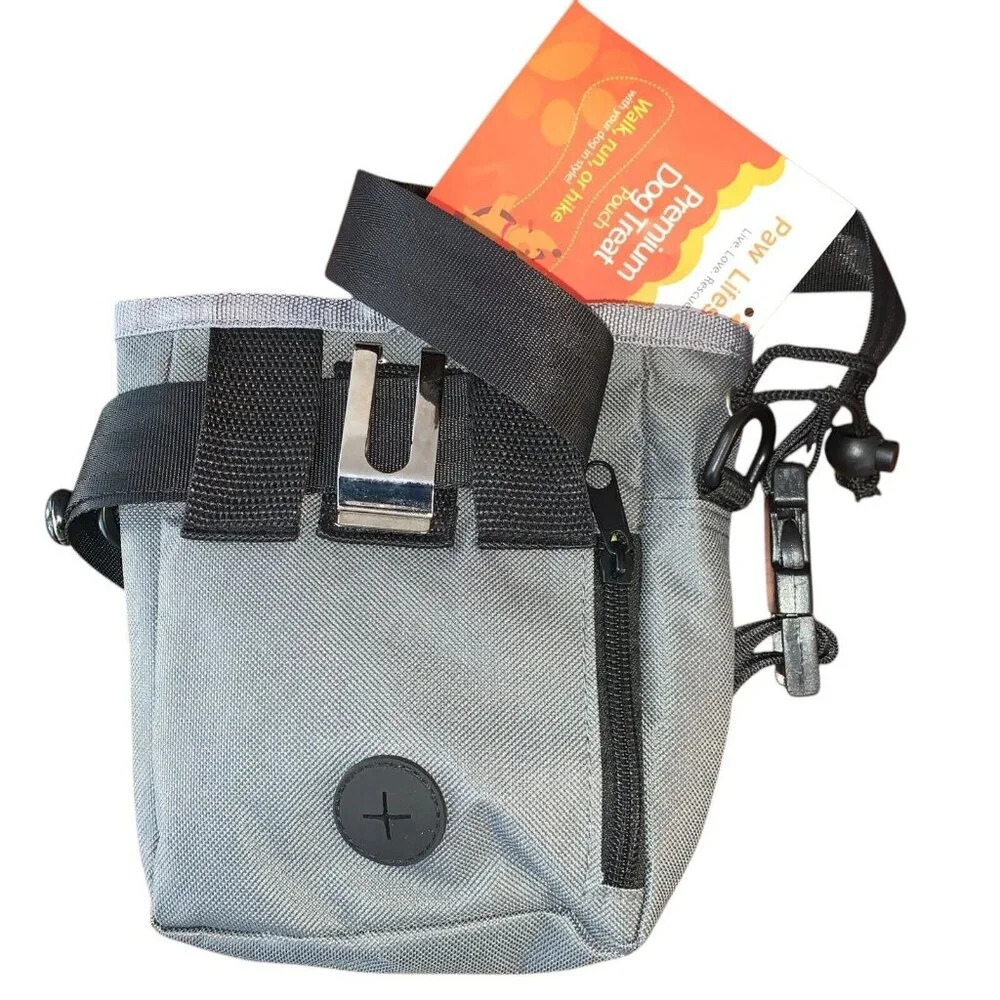 Dog Treat Small Green Bag Pouch Outdoor for Training Feeding Bag Wear on waist